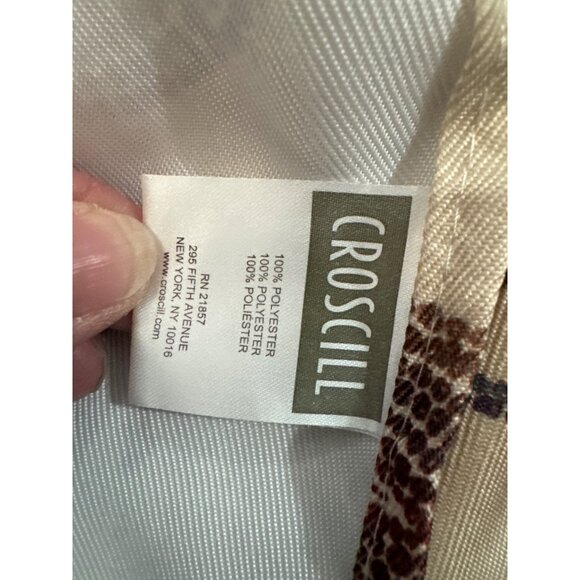 Croscill 69 x 52” Polyester Tablecloth Mosiac Leaf Leaves Pattern Multicolor - Picture 6 of 6